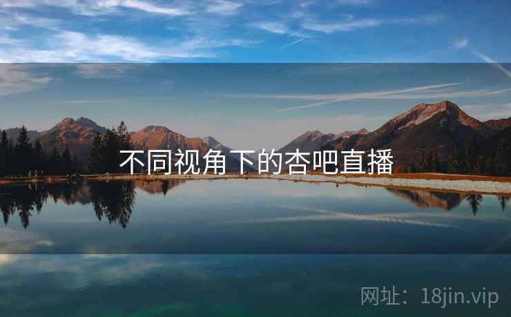 不同视角下的杏吧直播