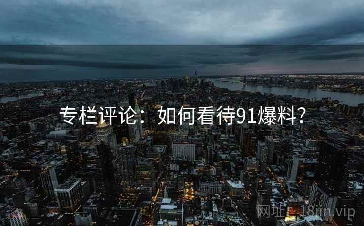 专栏评论：如何看待91爆料？