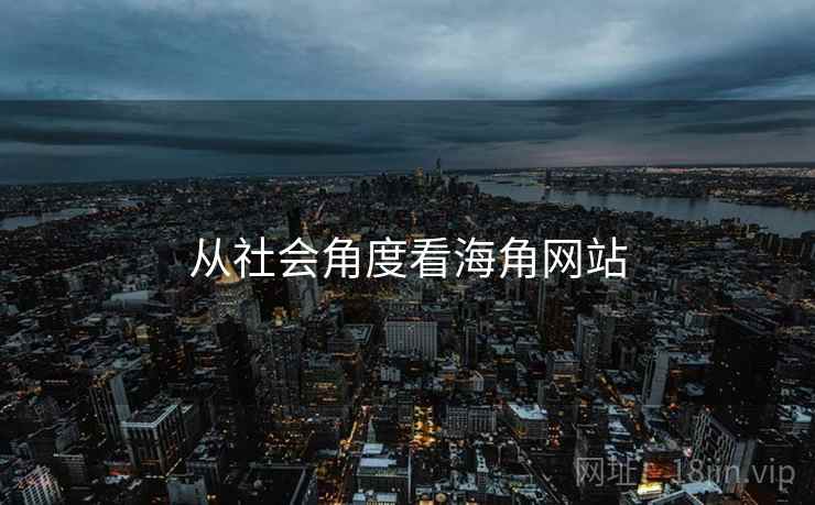 从社会角度看海角网站