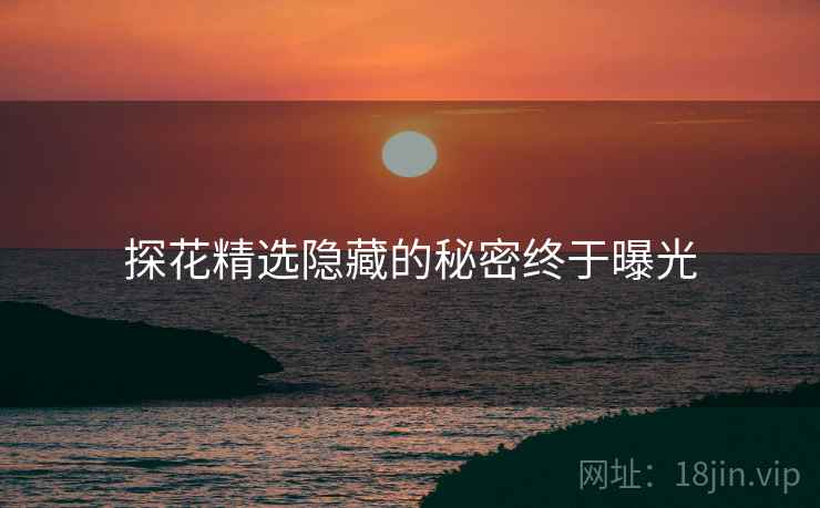 探花精选隐藏的秘密终于曝光 探花精选隐藏的秘密终于曝光