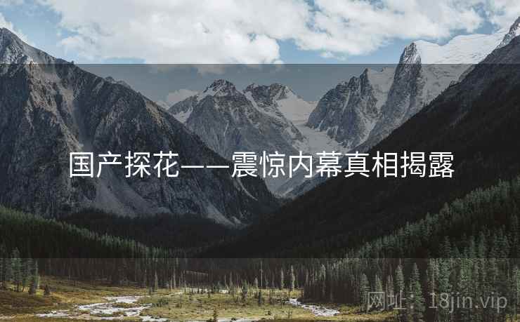 国产探花——震惊内幕真相揭露