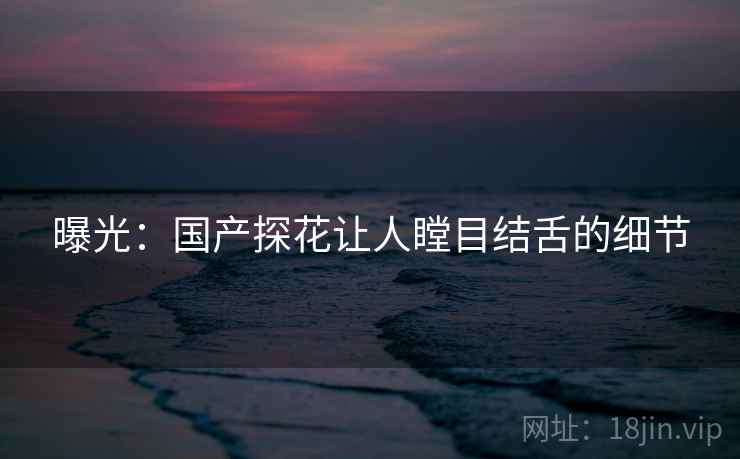 曝光:国产探花让人瞠目结舌的细节 曝光:国产探花让人瞠目结舌的细节